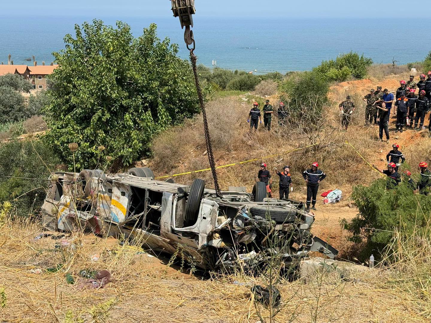 حادث مرور انقلاب حافلة الكرمة بومرداس